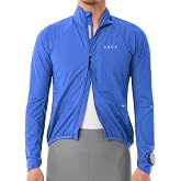 GRC Cycling Rain Jacket Waterproof Windproof Packable Reflective (Size Up) | Lightweight, Breathable, Waterproof, Two-way Zipper, Reflective details Windbreaker, Running, Hiking, Outdoors