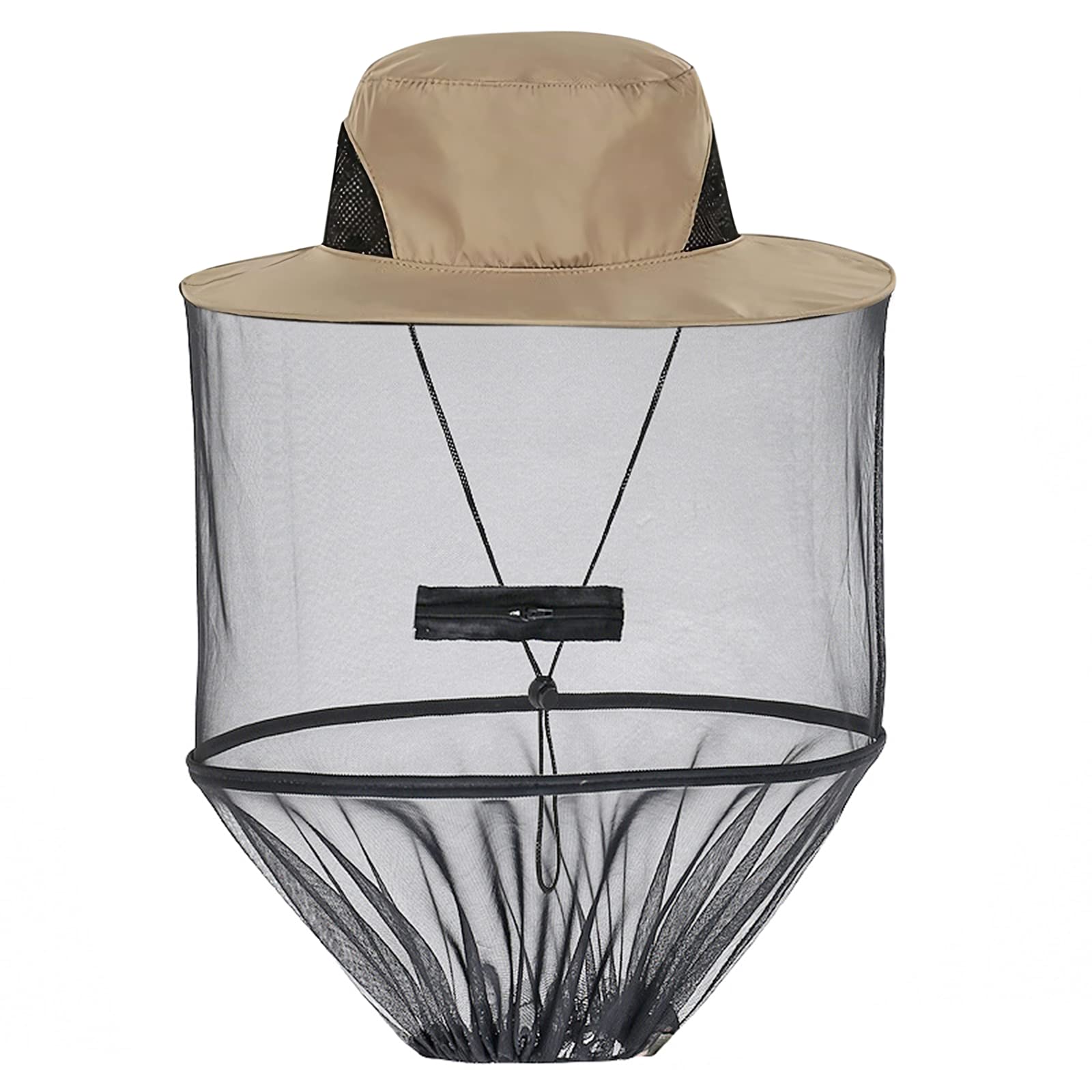 Mosquito Head Net Hat Beekeeping Veil Hood Hat Wide Brim Sun Hats with Net Mesh Protection Anti Insects Bug Gnats Hat for Fishing Camping Hiking Gardening Quick Dry Bee Keeper Protective Keeping Hat