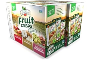 BROTHERS-ALL-NATURAL Brothers All Natural Freeze Dried Fruit Crisps, Variety Pack, 24 Single Serve Bags, Fuji Apple, Asian Pear, Banana Strawberry, Made with 100% Fruit, Gluten Free, Soy Free, Vegan, Heathy Snack
