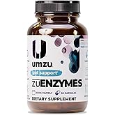 UMZU zuEnzymes Digestive Support Supplement, (30 Day Supply) – 21 Enzyme Blend with Lipase Protease & Amylase – Digestive Enzymes for Gut Health & Probiotic Daily Digestive Wellness Support Formula