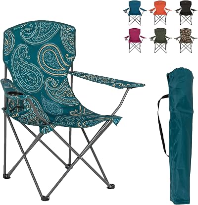 Highlander Compact Camping Chair Lightweight Folding 2.2kg with Cup Holder