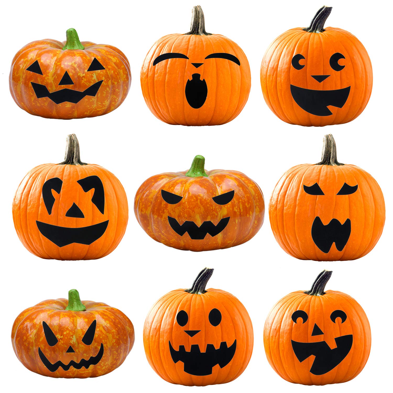 Elcoho Pumpkin Decorating Craft Kits Halloween Pumpkin Stickers Makes 9 Pumpkins