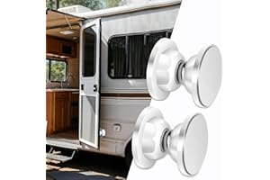 Sissinda Magnetic Door Catch, RV Door Holder Baggage Door Catch for RV, Camper, Motorhome,Travel Trailers to Keep Door Open, Sturdy&Durable (White, 1.8 Inch- 2Pack)