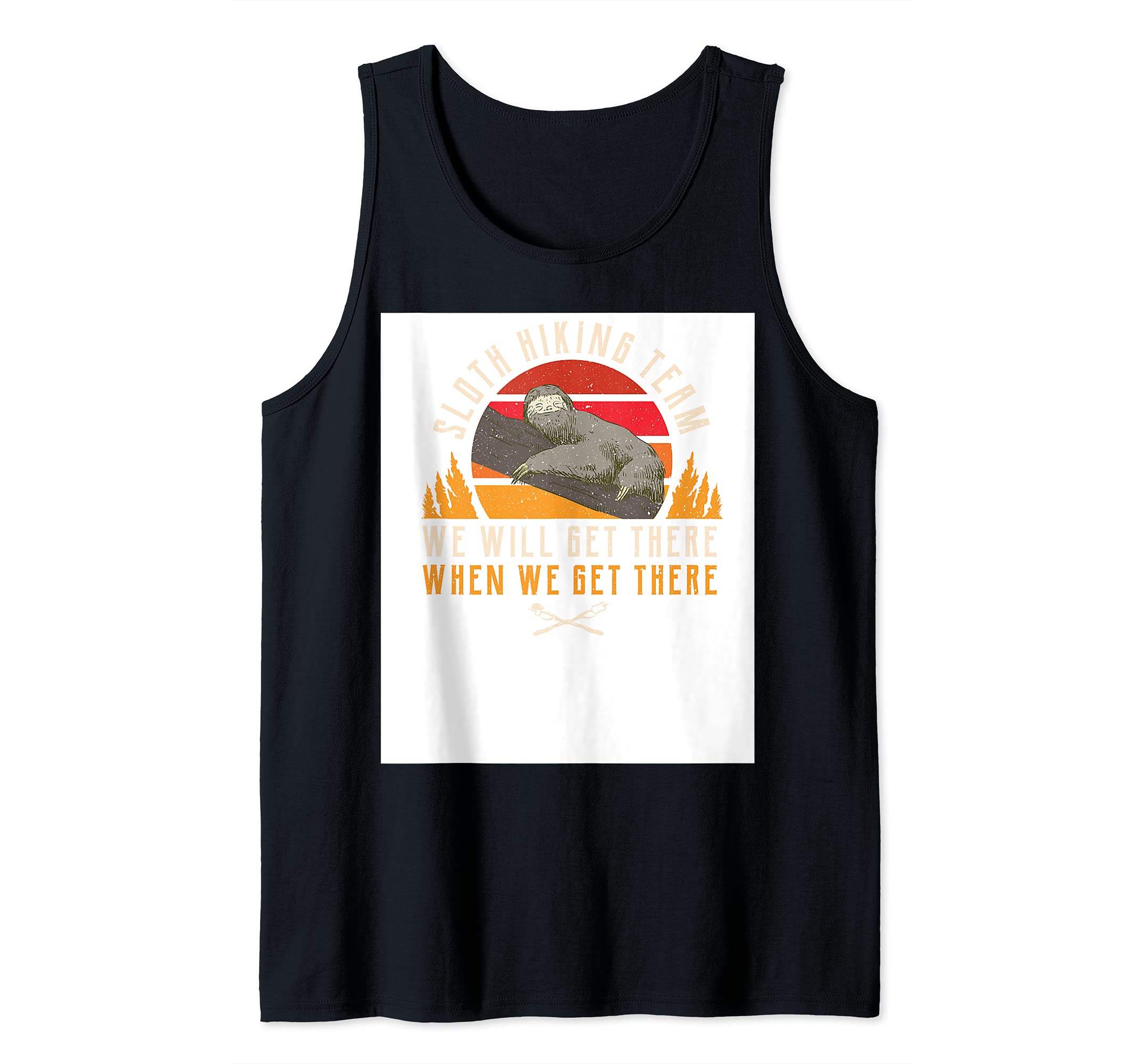 Camping Sloth Hiking Team Summer Vacation Mountain Climbing Tank Top