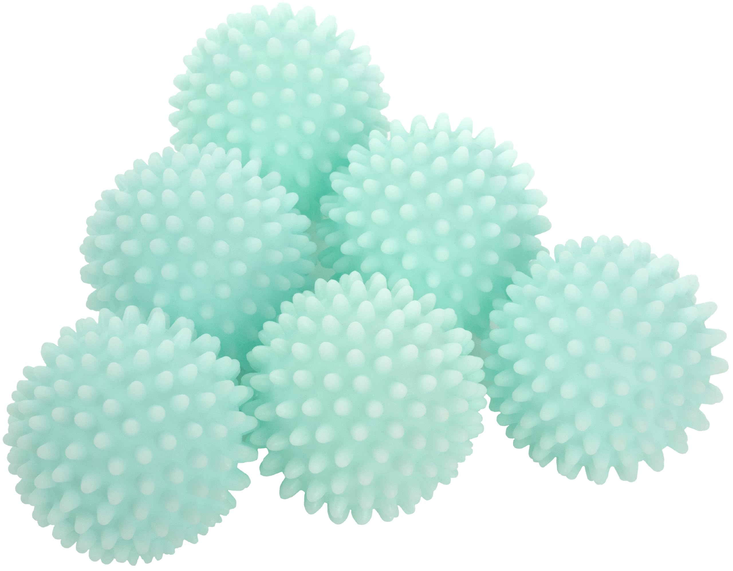 S&T INC. Reusable Plastic Dryer Balls, Fabric Softener for Laundry, Blue, 2.5 in, 6 Pack