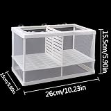 IRYNA Fish Breeding Box with Suction Cups 26x15x15cm Large Hatchery Net view 2