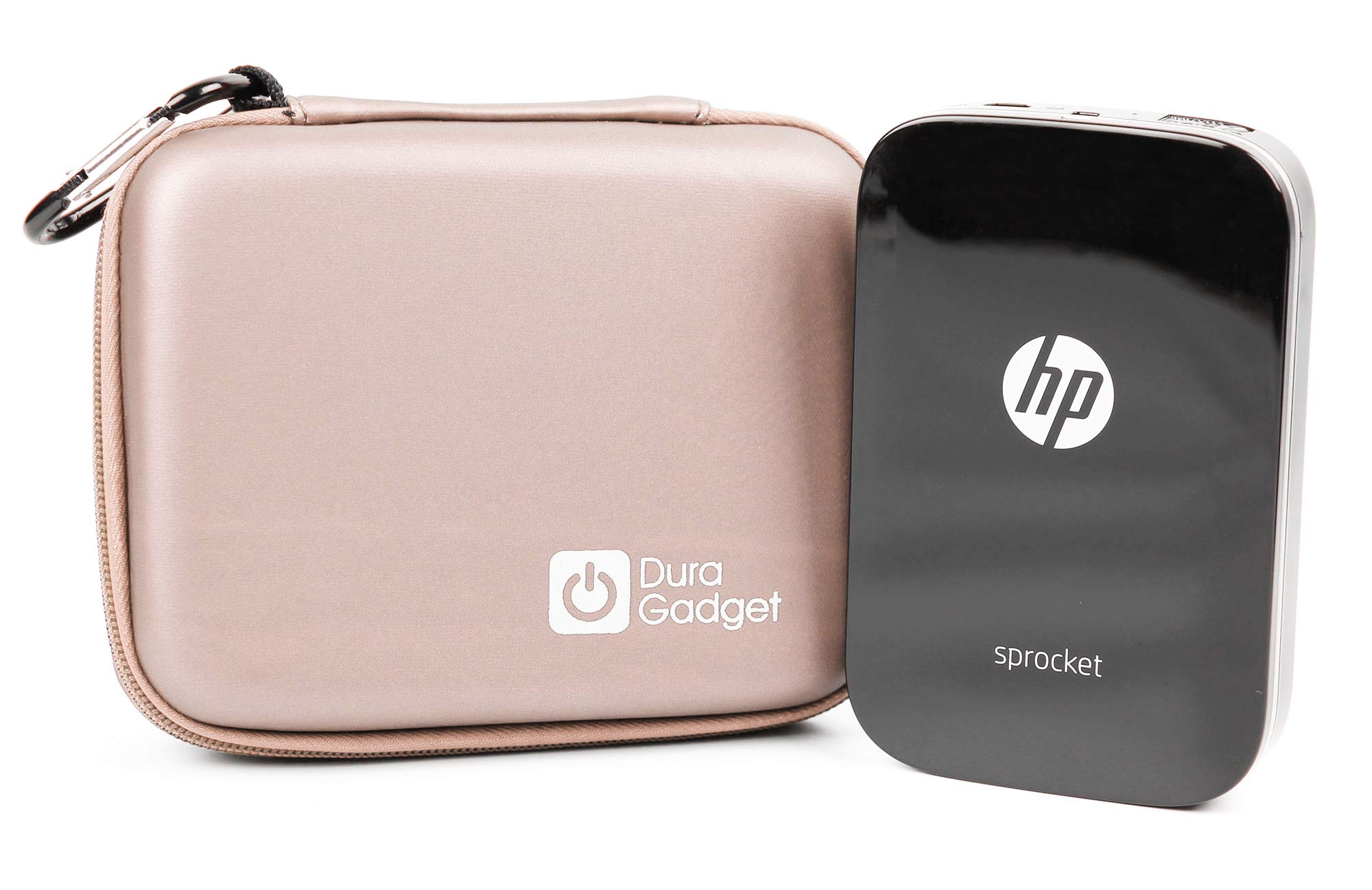 DURAGADGET Rose Gold EVA Case with Soft Lining - Compatible with HP Sprocket Printer | HP Sprocket 2-in-1 Portable Photo Printer & Instant Camera | HP Sprocket 200 (2nd Generation) & Polaroid ZIP
