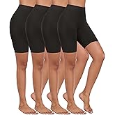 Okimay 4 Pack Slip Shorts for Under Dress Women Seamless Boyshorts Panties Anti Chafing Shorts