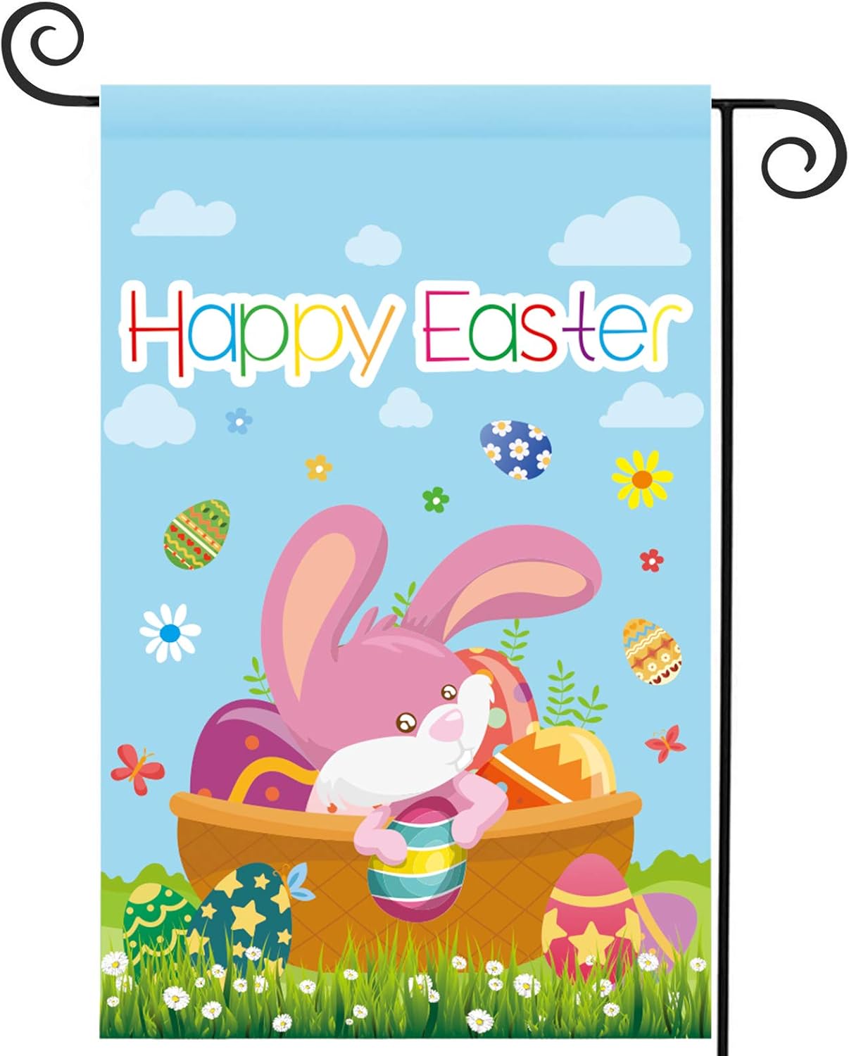 Easter Garden Flags 12 x 18 Double Sided Spring Garden Flag Rustic Farm