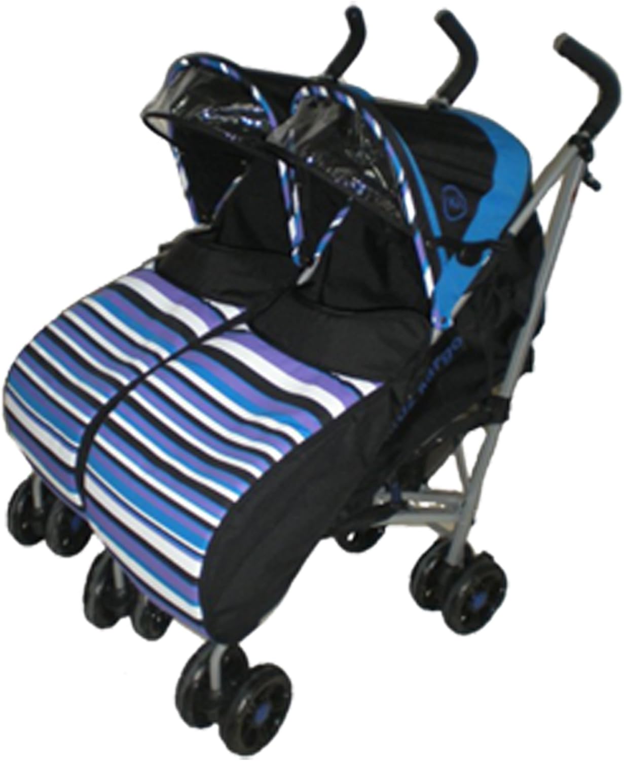 double buggy with footmuff
