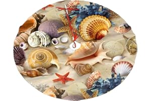 FDOUBZHI Beach Conch Shell Starfish Tree Skirt36 Christmas Halloween Thanksgiving Decoration Holiday Atmosphere Decoration Happy New Year Home Party Christmas Tree Gifts