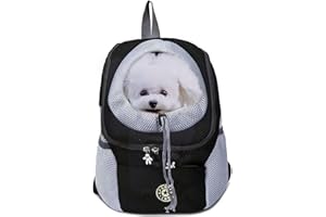 Pet Carrier Backpack for Small Dog cat up to 6~15lbs, Hands-Free Pet Travel Bag, Breathable Head-Out Design and Waterproof Bo