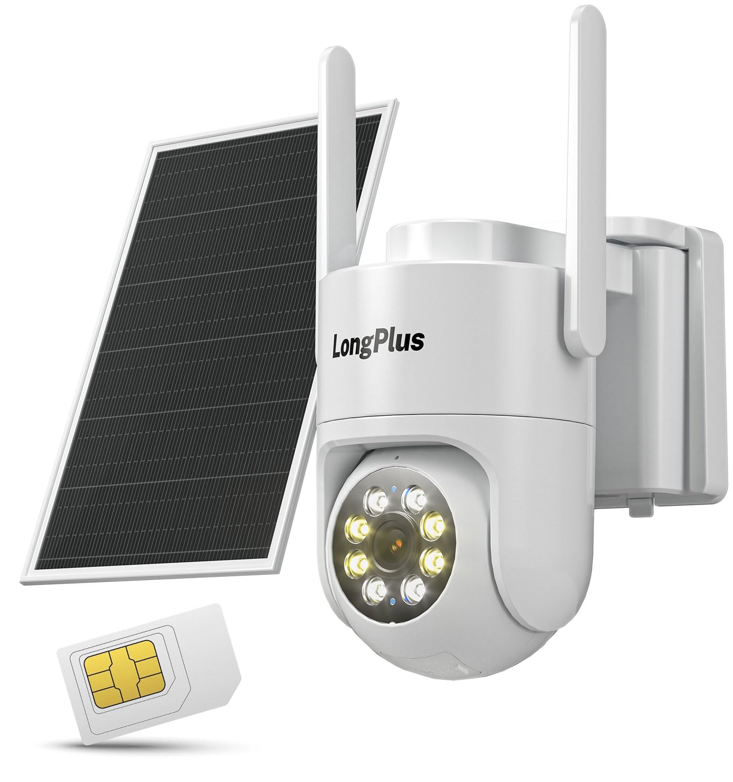 LongPlus 4G LTE Cellular Security Camera Outdoor, AOV Solar Powered No ...