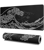 Amazon.com: Brecoy Japanese Sea Wave Large Mouse Pad, Anime Black