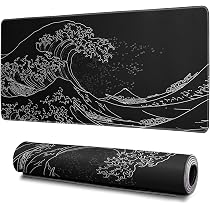 Amazon.com : Japanese Gaming Mouse Pad Abstract Black Mouse Pad ...
