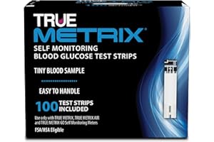 TRUE METRIX Self Monitoring Blood Glucose Test Strips, TRUE METRIX Family of Self Monitoring Blood Glucose Meters, Value Pack, 100 Count