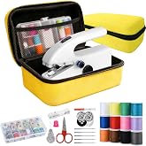Handheld Sewing Machine for Beginners &mdash; Pre-Threaded &amp; Ready to Use, Portable Cordless Mini Sewing Kit with 2 Speeds, 30+ Accessories for Quick Fabric Repair, Hemming &amp; DIY &mdash; White