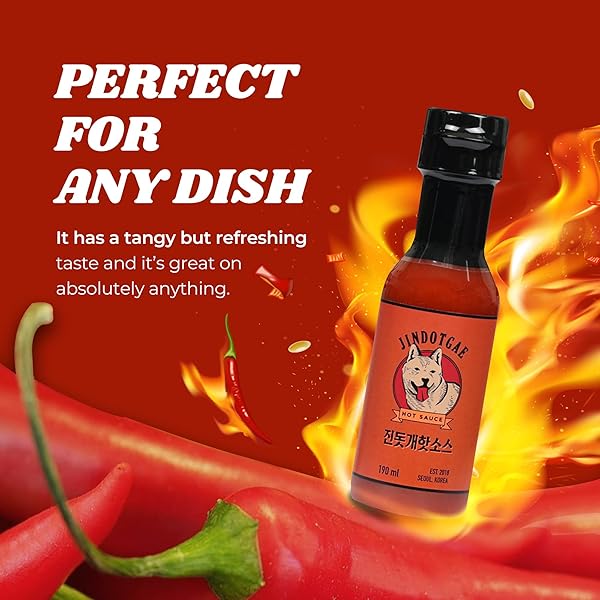 JINDOTGAE HOT SAUCE – 7 OZ VEGAN RED HOT CHILI PEPPERS, GLUTEN FREE CHILI PEPPER SPICY SAUCE – KOREAN HOT SAUCE W/CHEONGYANG RED PEPPER – FOR BUFFALO WINGS PIZZA BBQ KOREAN FOOD HOT SAUCE CHALLENGE