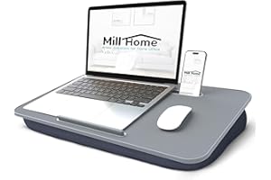 Lap Desk, Lap Desk with Cushion, Fits up to 17 inch Laptop, Pillow Designed, Portable Laptop Stand with Tray, Pad & Phone Hol