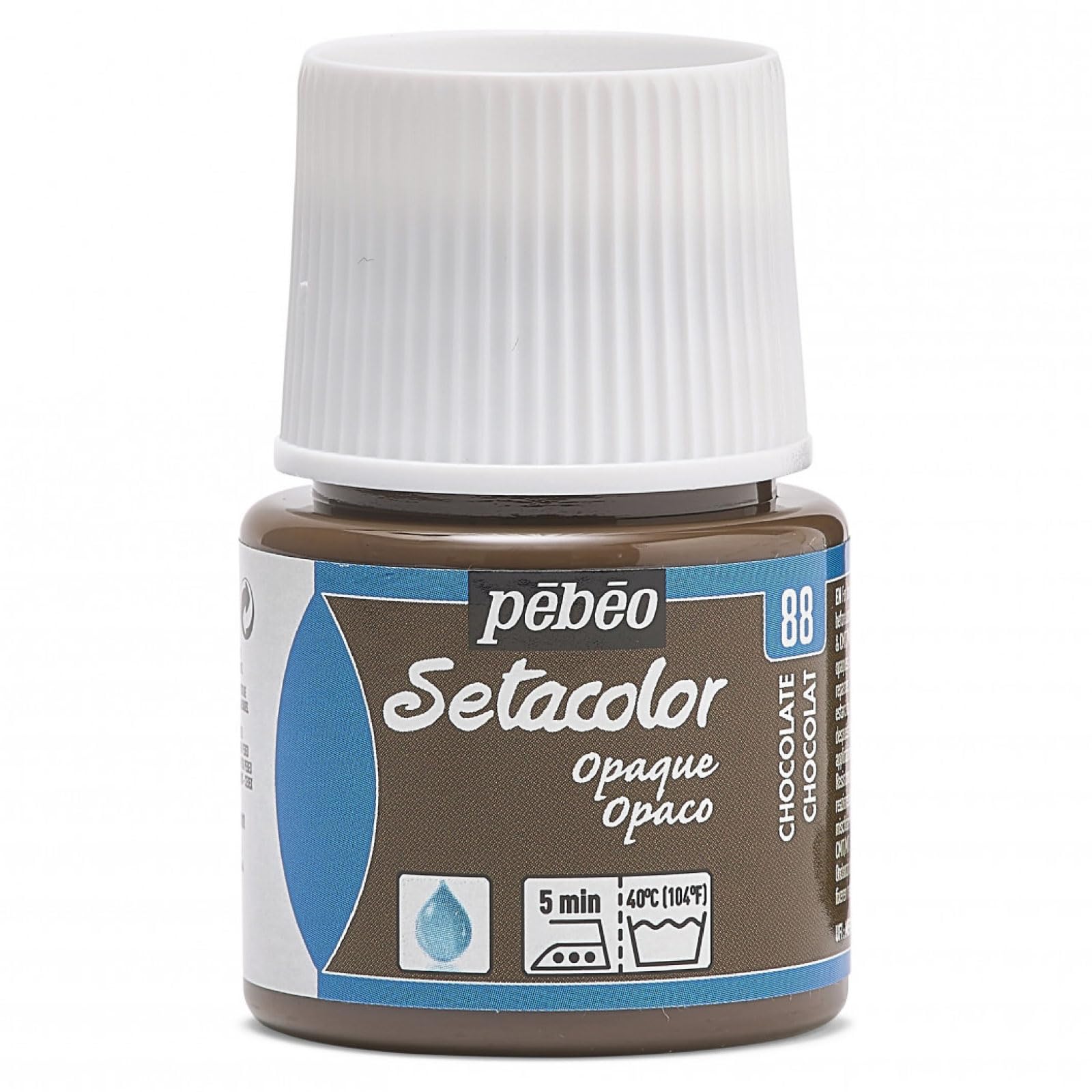 PEBEO Setacolor Opaque Fabric Paint 45-Milliliter Bottle, Chocolate,Chocolate, 295-088