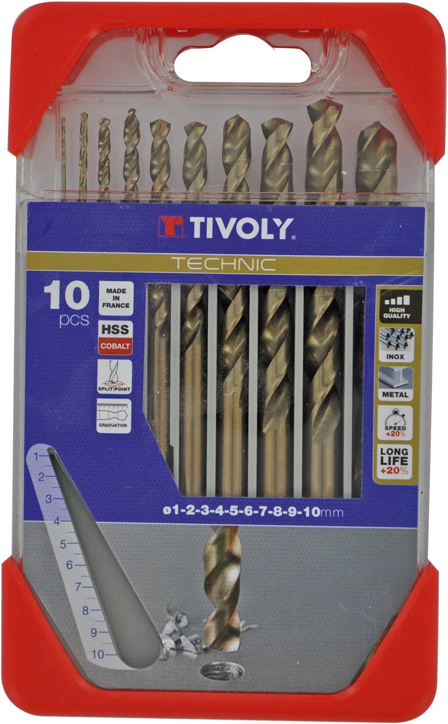 TIVOLY, High-Performance Metal Drills Set, Special Drilling for Stainless Steel and Resistant Steels