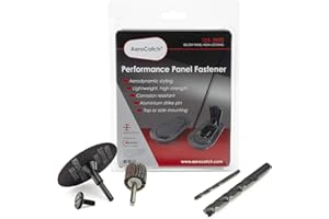 Aerocatch 125-2000 Below Panel Flush Non-Locking Hood Latch and Pin Kit - Black, with Installation Kit