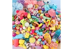 ZAEBMTUYT Pet Shop Lovely Accessories Random15pcs lot ,Clothes Hat Bear Food Collar Necklace Bow Hat and More for Collectible Imagination Action Figure, Compatible with lps Toys