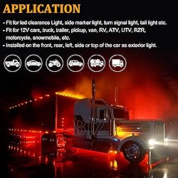 BJZ 3/4'' LED Trailer Marker Clearance Lights Red