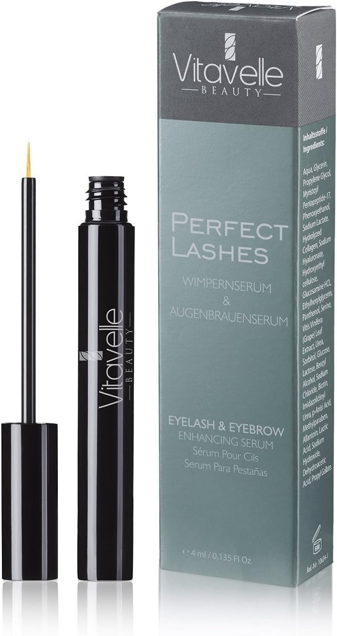 Perfect Lashes Eyelash-Serum 4 ml. without Prostaglandin | Eyelash Growth Serum | eyelashes + eyebrows care | Eyelash Enhancer | Eyelash-Booster | Eyelash serum