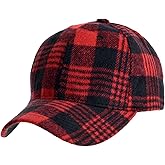 WITHMOONS Plaid Checked Baseball Cap Winter Soft Outdoor Dad Hat YZ10098