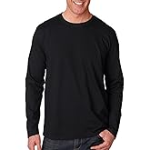 Fashion Gildan 64400 Adult L Sleeve T Shirt Black Large