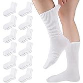 COOVAN Womens Crew Socks Casual Athletic Gym LightWeight Thin Cotton Socks 6 Pairs