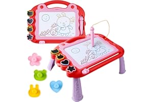 YySiRui Magnetic Drawing Board Sketch Doodle for 2 3 4 Year Old Baby, Erasable Doodle Board for Kids, Toddlers Toys 1-5 Year Old Girls, Educational Learning Toys Age 1 2 3 for Boy Birthday Gift (Red)