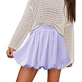 Bubble Skirt for Women Boho High Waisted Ruffled Cute Casual Dressy Mini Summer Going Out Bloomer Skater Outfit