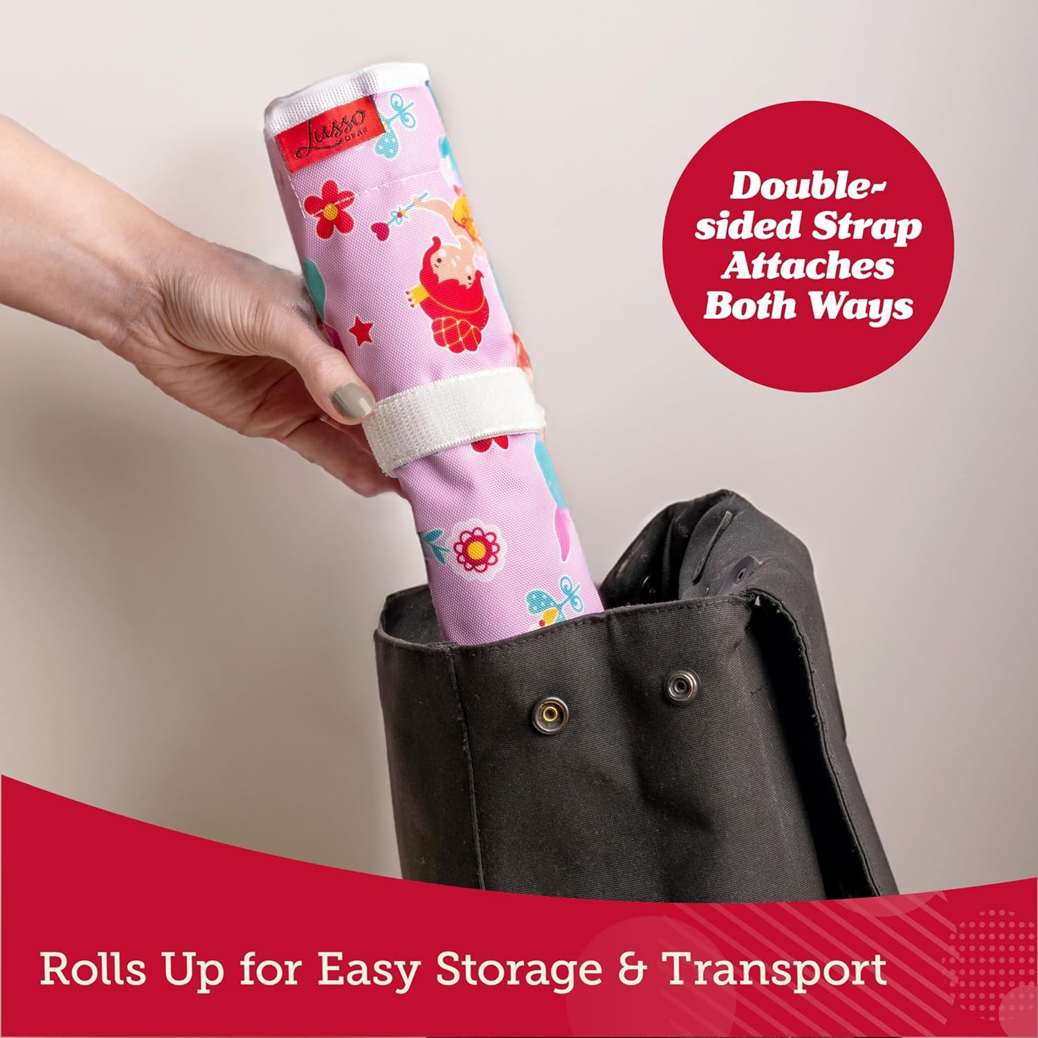 Lusso Gear Airplane Tray Table Cover - Organize Kids Travel Essentials - Snack & Toy Pockets for Airplane Toys for Toddlers 1-3 - Foldable Tablet Stand for Travel Toddler Essentials - Plane Pattern