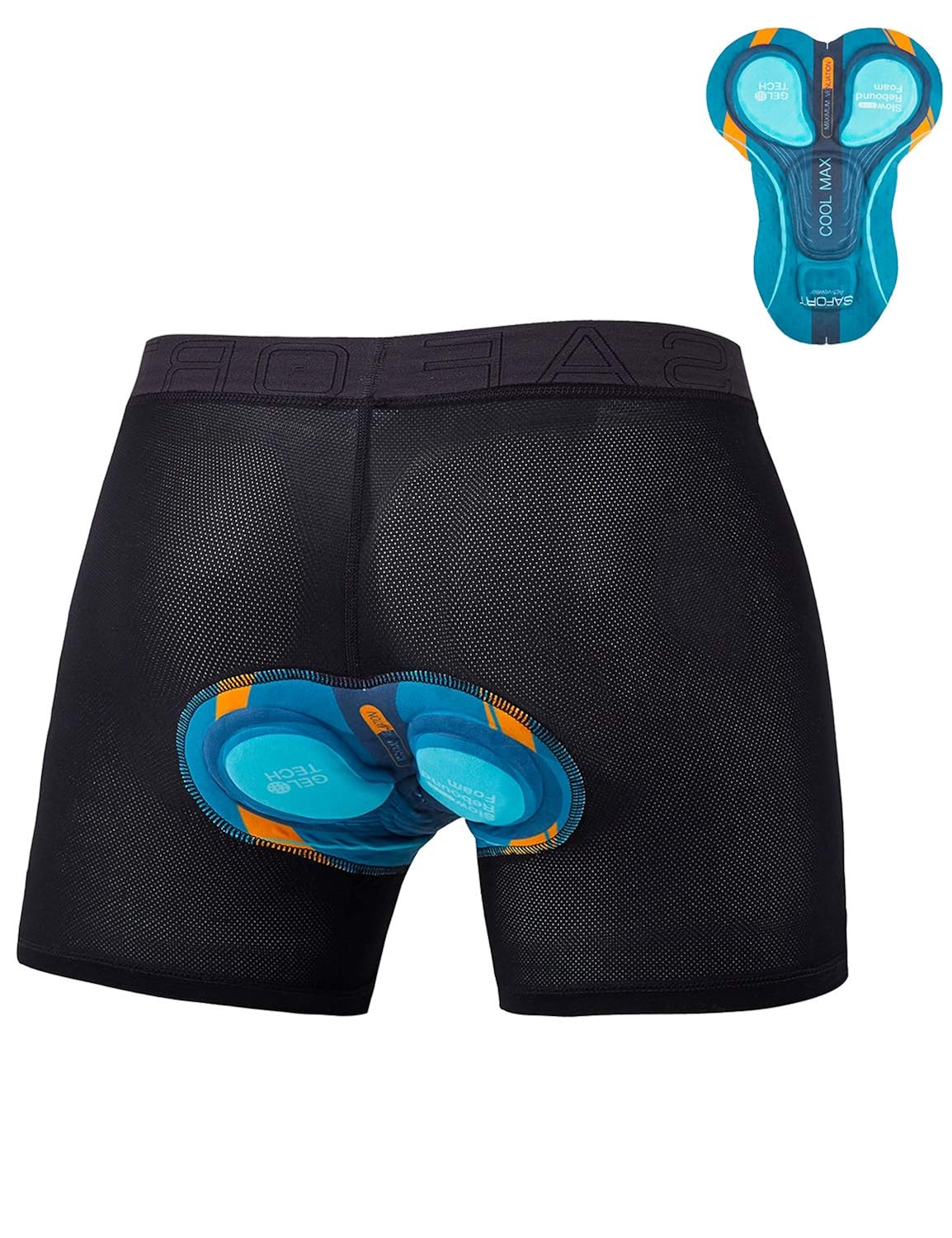 Safort Women Padded Cycling Underwear, 1.8" Wide Elastic