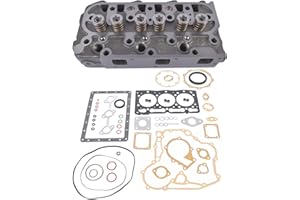 D1105 Complete Cylinder Head & Full Gasket Kit Replacement for Kubota RTV1100 RTV1100CW9 RTV1140CPX, Replacement for Kubota KX41-2(S) KX41H KX61-2(S) KX91-2 Mixizap