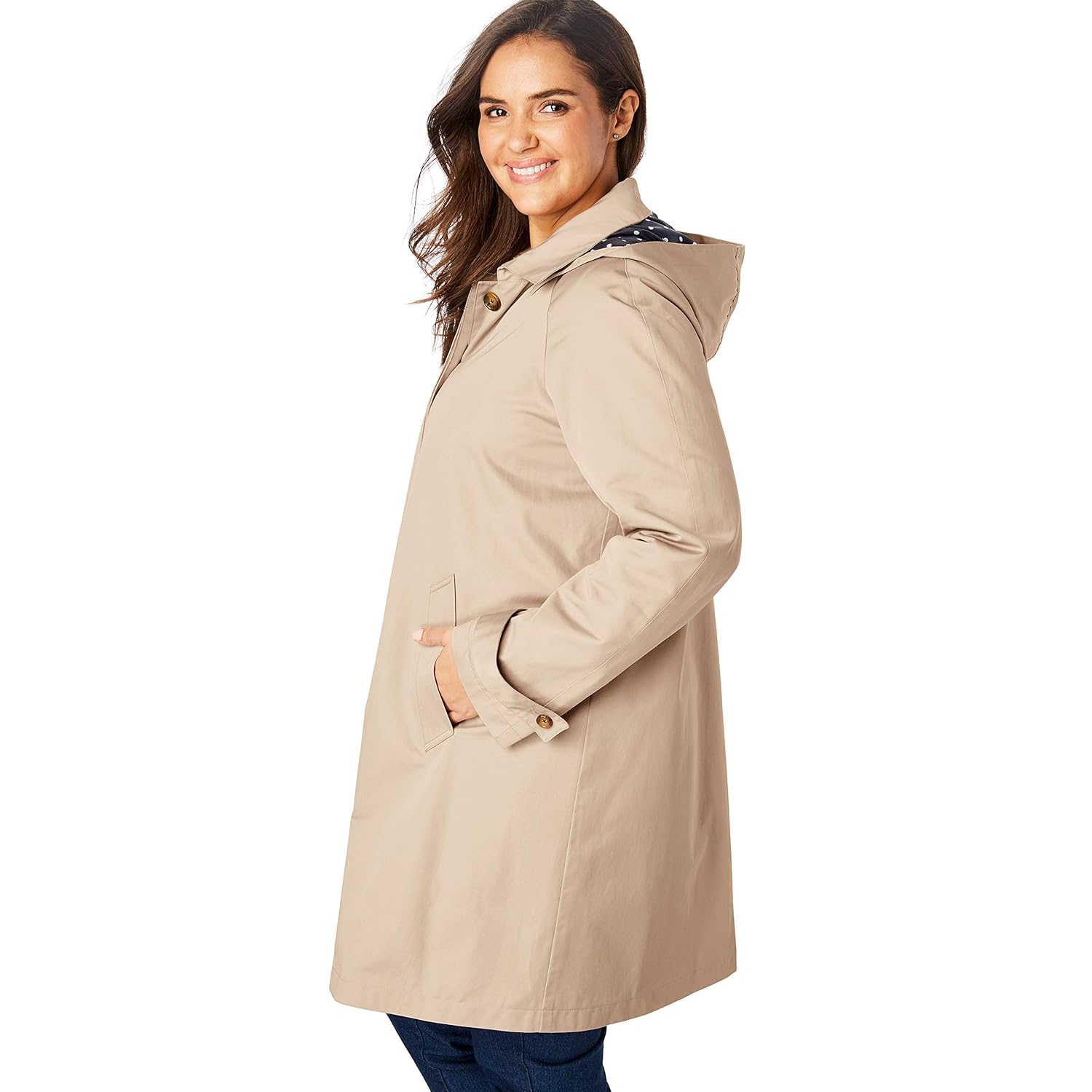 a line raincoat plus size