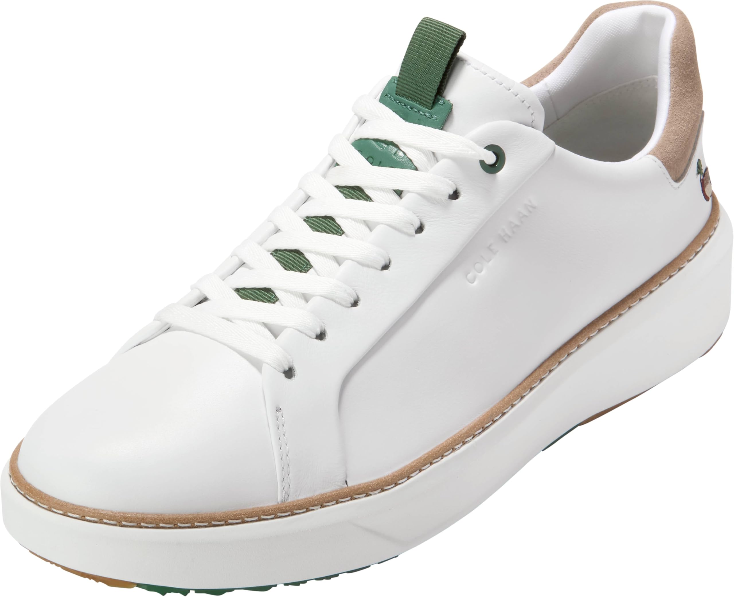 Cole Haan Women’s Grandpro Topspin Golf Sneakers, Optic White/Myrtle, 11-B US