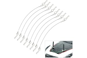 SHARE GOO 8Pack ShareGoo Metal Clip R Pin Rod with Steel Anti-Lost Rope RC Body Shell Clip Wire Compatible with 1/8 1/10 Traxxas HSP Arrma Axial Redcat RC Car Truck Crawler (Green)