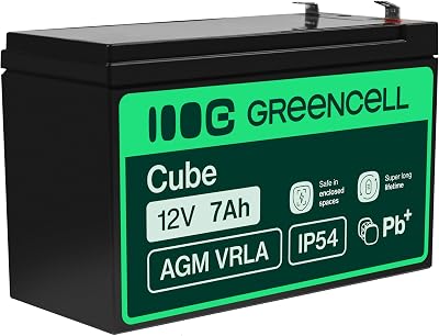 AGM 12V 7Ah VRLA Batería de Plomo para Cajas y Balanzas
