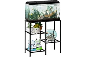 Aquarium Stand 20 Gallon, Metal Fish Tank Stand, Aquarium Rack Stand for Fish Tank Accessories , 3Tier Turtle Reptile Terrari