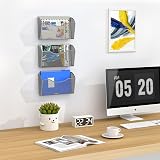 EasyPAG 6 Pocket Landscape A4 Mesh Hanging Wall File Holder Pack of 6 Silver view 5