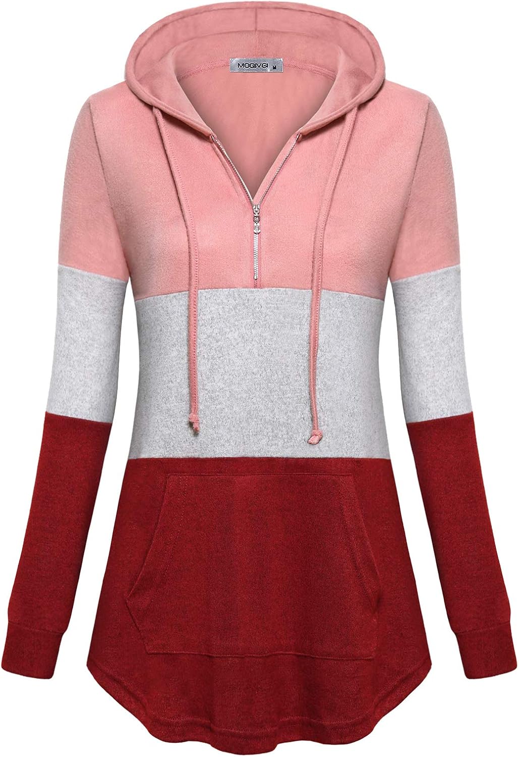 Amazon Com Moqivgi Womens Quarter Zip Pullover Hoodies Long