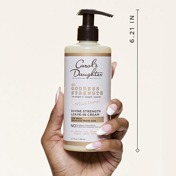 CAROL’S DAUGHTER GODDESS STRENGTH LEAVE IN CONDITIONER CREAM, 10 FL OZ – STRENGTHENING AND MOISTURIZING FOR WAVY, CURLY HAIR