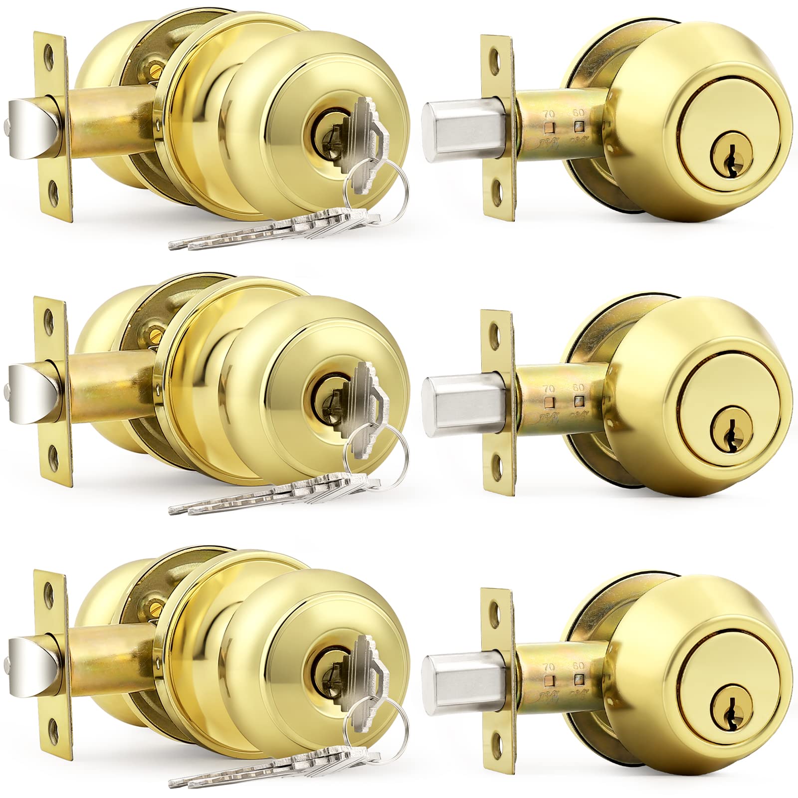 Dennis Carpenter Door & Ignition Lock Tumbler Set For 1949-1951 Ford & Mercury – Keyed Alike, 3 Pieces - View #3