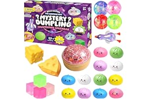 Dumpling Squishy, 2026 Squishy Dumpling Mystery Advent Countdown Calendar for Adults, Soft Surprise Mini Dumplings, Stress Re