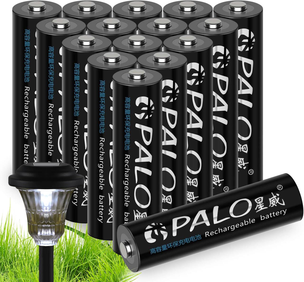 CITYORK 16 Pack 300mAh Rechargeable Batteries AAA, 1.2V Ni-MH Triple A Solar Batteries for Outdoor Garden Solar Lights, String Lights, Lanterns(Appearance may vary)