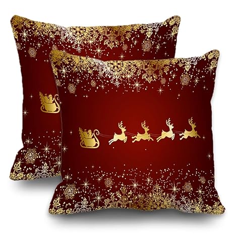 Amazon Com Batmerry Set Of 2 Merry Christmas Decorative Pillow