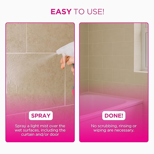 THE PINK STUFF MIRACLE DAILY SHOWER & SHINE SPRAY – 30OZ BATHROOM CLEANER FOR GLASS, TILE, MIRRORS & CHROME – PREVENTS SOAP SCUM & WATERMARKS – NO RINSE SPRAY & LEAVE FORMULA
